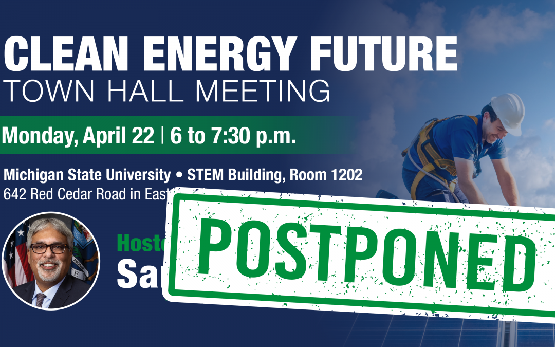 POSTPONED: Clean Energy Town Hall!